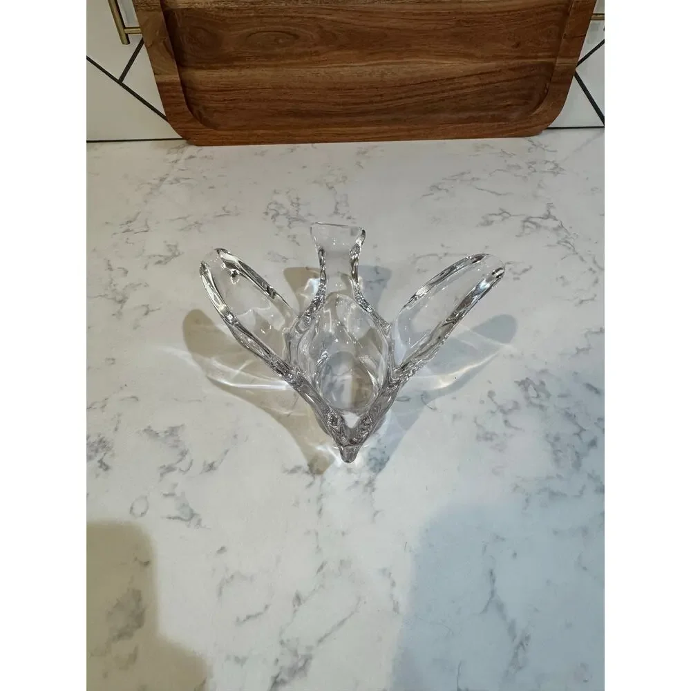 vintage Princess House crystal dove figurine candy bowl or trinket dish 80s
